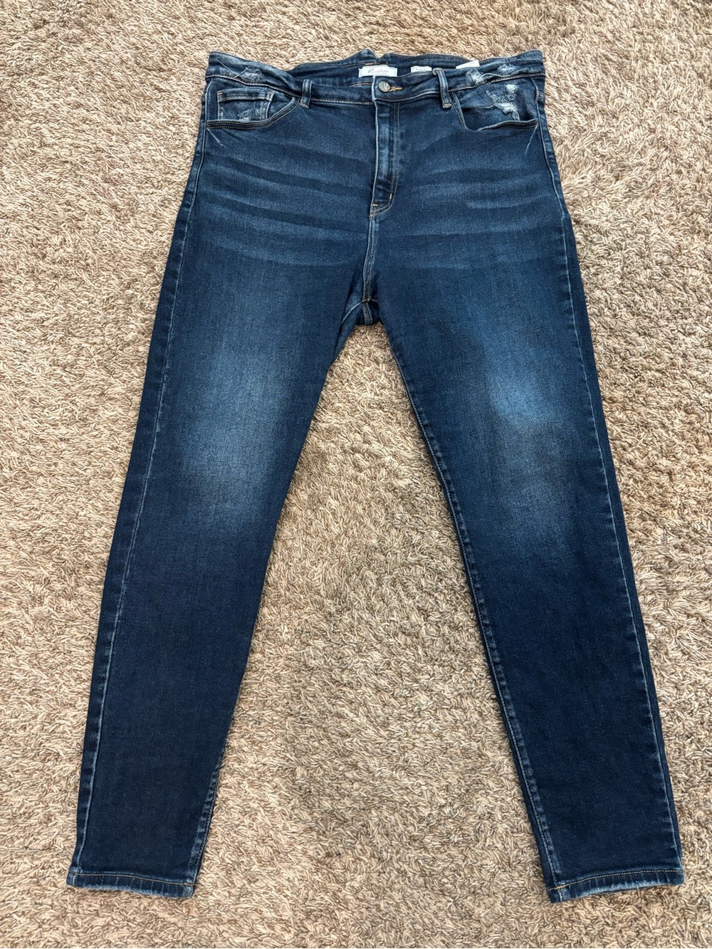 KanCan Kurvy Ultra High Rise Skinny Jeans Dark Wash Stretch Denim Size 33x29